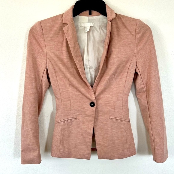 H&M Dusty Pink Blazer Size 2 - Picture 1 of 6